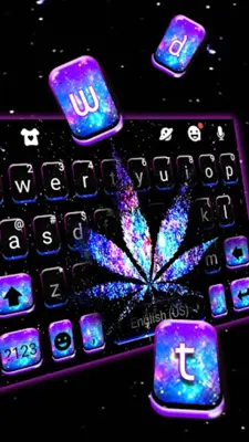 Shiny Galaxy Weed Theme android App screenshot 2